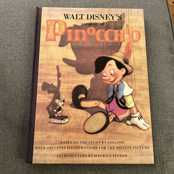 WALT DISNEY'S VERSION OF PINOCCHIO (1939) Abrams 1989 Printing Maurice Sendak - Picture 1 of 12